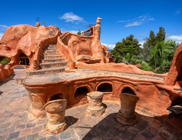 Casa Terracota, magical place, architecture and design, as well as other arts and crafts, come together. House made of clay Villa de Leyva, Boyaca department Colombia.